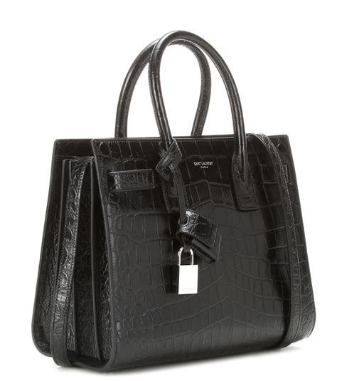 ysl sac de jour black croc|Saint Laurent Sac De Jour Large In Crocodile.